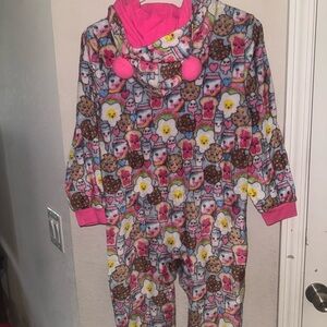 Place Kids One Piece with Pink and Brown Fun Food Print